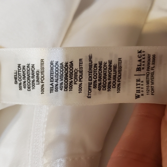 White House Black Market Beige Strapless Lace Top - Picture 8 of 8